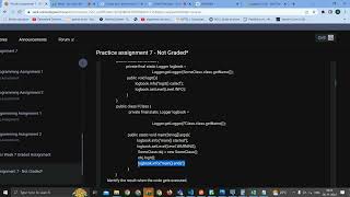 java week 7 practice assignment and graded assignment