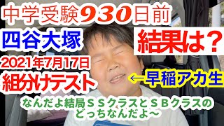 中学受験 四谷大塚 公開組分けテスト結果 4年 2021年 第4回