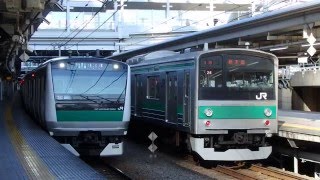 【埼京線】E233系ハエ123編成1110K　りんかい線新木場行き　大崎駅発車