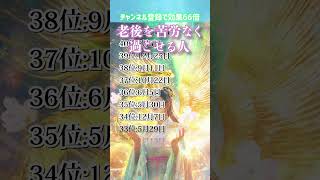 老後を苦労なく過ごせる人【誕生日ランキング】 運気アップの引き寄せBGM   #開運 #誕生日占い #shorts