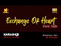 ORIGINAL Key (  B Major ) KARAOKE - EXCHANGE OF HEARTS - DAVID SLATER