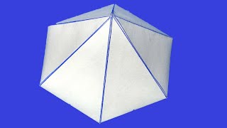 How to make a hexagonal pyramid out of one piece of paper