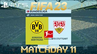 FIFA 23 Borussia Dortmund vs VfB Stuttgart | Bundesliga 2022/23 | PS5 Full Match