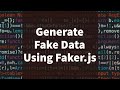 Generate FakeData Using Faker.js In Node.Js