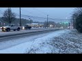 snow falling at the intersection of tilton road and the whitehorse pike in galloway