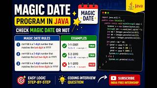 Magic Date Program in Java | Check Magic Date Using mm*dd Rule | Coding Interview Question