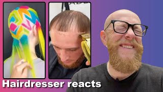 Hairdresser reacts to Hair fails and wins compilation from Tik Tok and Reels.  #