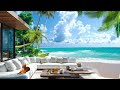 Morning Coffee by the Sea | Relaxing Bossa Nova Music for Tranquil Beachside Cafe Vibes