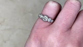 Antique Five Stone Old European Cut Diamond Engagement Ring - Primrose Ring. Circa 1900 - Hand Video