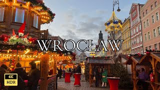 [4K] Wroclaw 2024 🇵🇱 - Beautiful Christmas market in Poland ❄️ (holiday atmosphere)