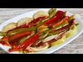 how to roast peppers in oven. mediterranean diet recipes.