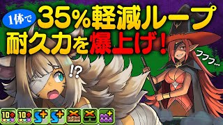 耐久力が1.5倍に！ハロウィンチャコルの35%軽減ループが強すぎる！機構城の絶対者で使ってみた！【あっき〜パズドラ】