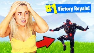 GETTING MY SISTER A WIN in Fortnite Battle Royale