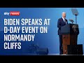 President Biden delivers a speech on democracy & freedom at D-Day 80th Anniversary event