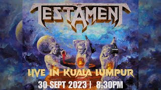 Testament Live In Kuala Lumpur, Malaysia - September 30, 2023