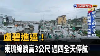 盧碧進逼! 東琉線浪高3公尺 週四全天停航－民視新聞