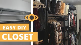 DIY Closet Organizer for a Dream Walk In Master Closet