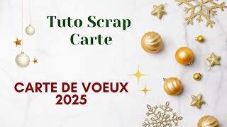 🌺 Tuto scrapbooking - Carte de voeux 2025 🌺