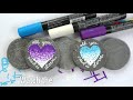 ombre pointillism stone painting idea dot art paint pen design for beginners rock painting 101