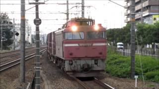 EF81-729号機4071レ　摂津富田を高速通過‼