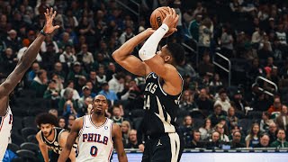 Highlights: Giannis Antetokounmpo Scores 34 Points vs. 76ers | 01.19.25