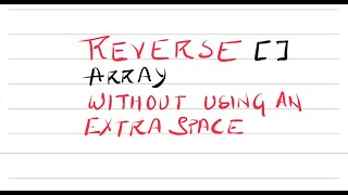 Reverse an Array in Java | DSA Interview Question