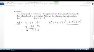 5-4 Dividing Polynomials