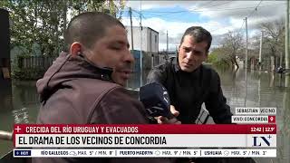 Crecida del río Uruguay e inundaciones en Concordia: más de 550 evacuados