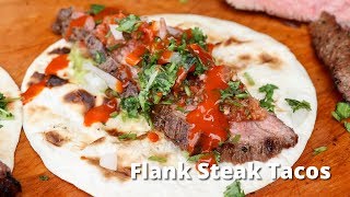Grilled Flank Steak on Santa Maria Style Grill