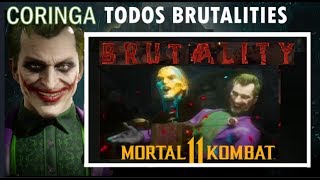 Mortal Kombat 11 Coringa Joker EASTER EGG BRUTALITY + Todos Brutalities ate agora MK11