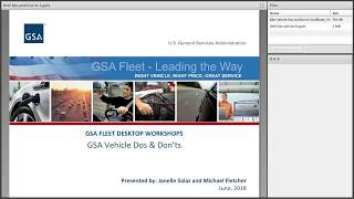 GSA Fleet Desktop Workshop: GSA Vehicle Dos And Don'ts