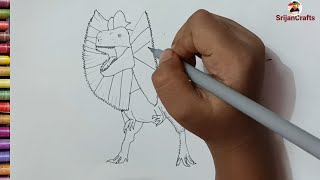 How to Draw Dilophosaurus | Step by Step | jurassic Park | learn to draw