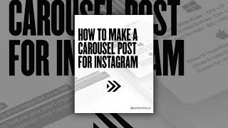 Bold Blueprint   How To Make A Carousel Post For Instagram or Facebook 🎨📲