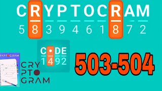 CRYPTOGRAM Word Logic Puzzles level 503 504