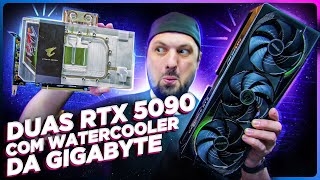 Duas RTX 5090 da Gigabyte com WATERCOOLER na CES 2025!