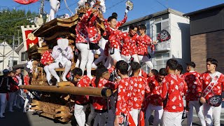 令和6年 向野町 汐の宮到着 日曜日朝 千代田神社秋季例大祭 千代田地区だんじり祭