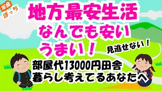 【地方移住 ﾎﾞｯﾁ年金生活】地方は安い！うまい！のだ！老後の暮らしは都会？田舎？年金生活術！