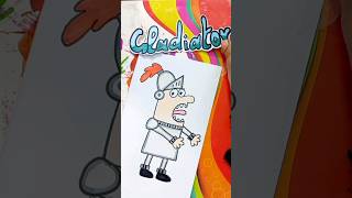 Draw Easy Gladiator For Kids #shorts #shortfeed #drawing #viral