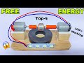 Free energy generator 100% Working with mini dc motor and magnet || Top-4 free electricity