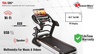 Powermax Fitness TDA-595® Motorized Multifunction Treadmill with Auto Inclination