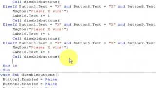 Tic Tac Toe Tutorial Visual Basic 2008 : Part 2