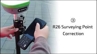 R26 RTK GNSS Surveying with Rover, GNSS radio base station corrections service, for 1-2cm precision.