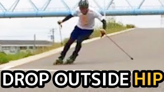 #125 Drop outside hip / How to maximize edge Angle on carving turns / Inline skate to ski training