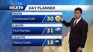 Few flurries possible Tuesday, frigid tonight