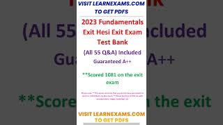 2023 Fundamentals Hesi Exit Exam