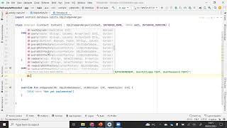Kotlin SQLite OpenHelper Part 1 DBHelper