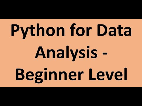 Python For Data Analysis - Beginner Level - YouTube