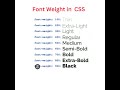 Font Weight in CSS. HTML and CSS Tutorial for beginner.
