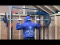 BEHIND THE NECK PRESSES WITH 155lbs(77kg), day 471 working out alone at home