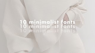 10 MINIMALIST FONTS | 2022 + free download links